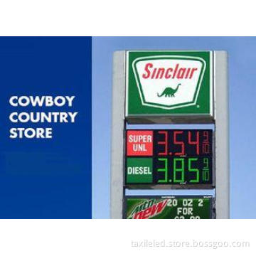 Digital LED Price Signs For Gas Stations / Custom 3D LED Me